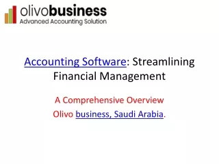 Accounting Software-olivo technology