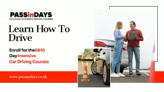 Pass In Days: Your Route to Top-Quality Intensive Driving Courses in Bristol