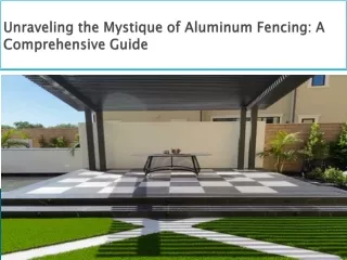 Unraveling the Mystique of Aluminum Fencing A Comprehensive Guide