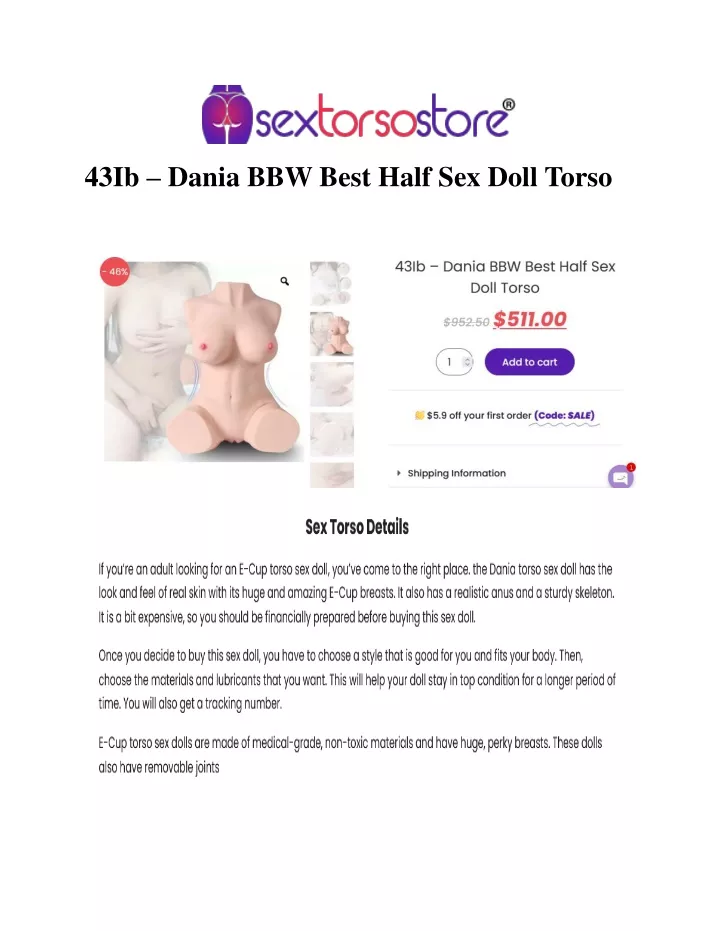 43ib dania bbw best half sex doll torso