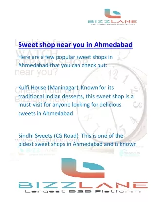 Best sweet shops in whole ahmedabad