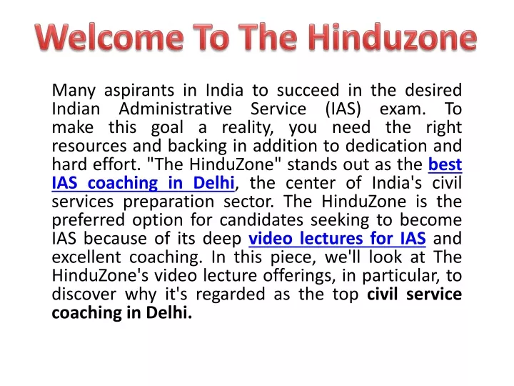 welcome to the hinduzone