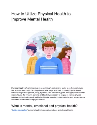 How to Utilize Physical Health to Improve Mental Health