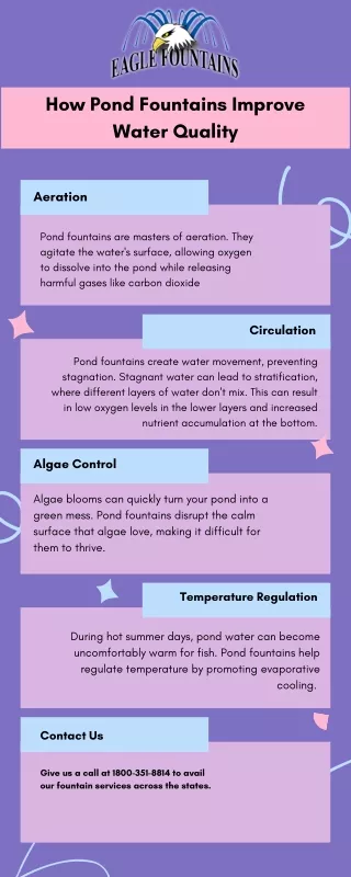 how pond fountains improve water quality