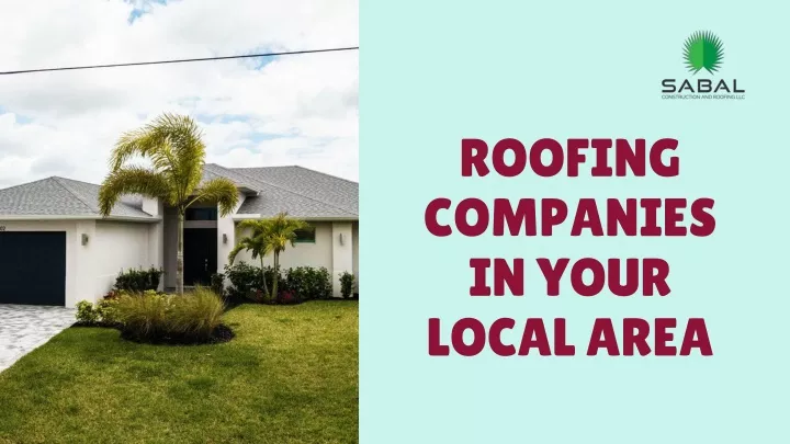 roofing companies in your local area