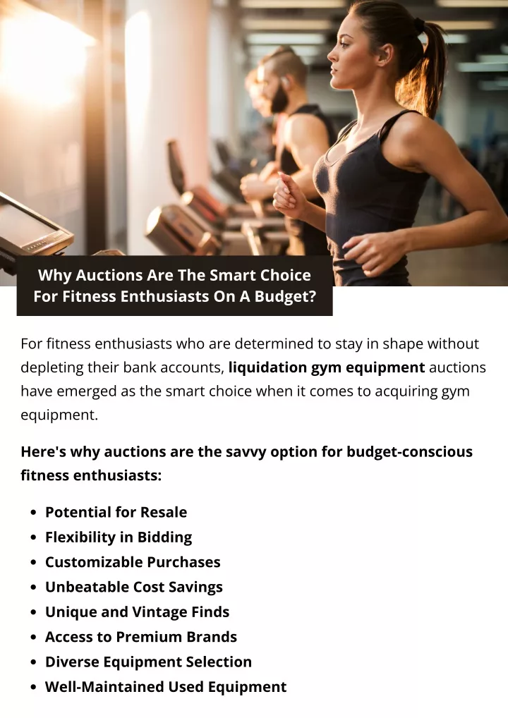 why auctions are the smart choice for fitness
