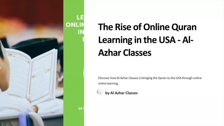 PPT - The Rise of Online Quran Learning in the USA PowerPoint Presentation - ID:12529999