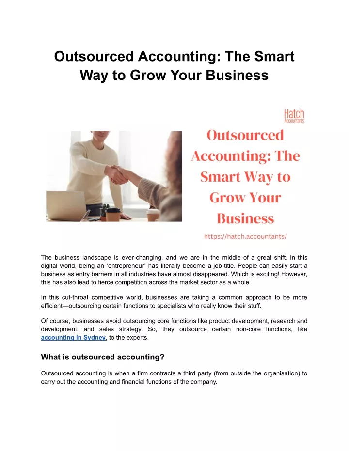 outsourced accounting the smart way to grow your