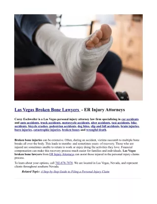 Las Vegas Broken Bone Lawyers  - ER Injury Attorneys