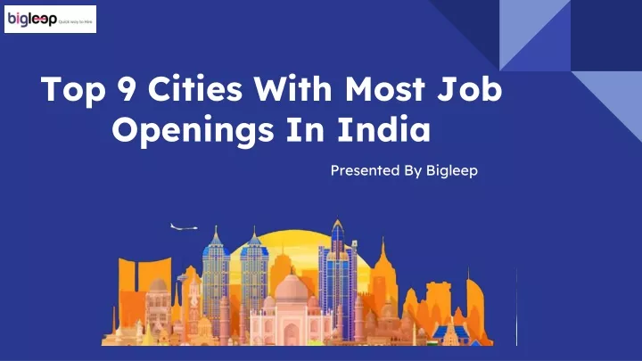 top 9 cities with most job openings in india