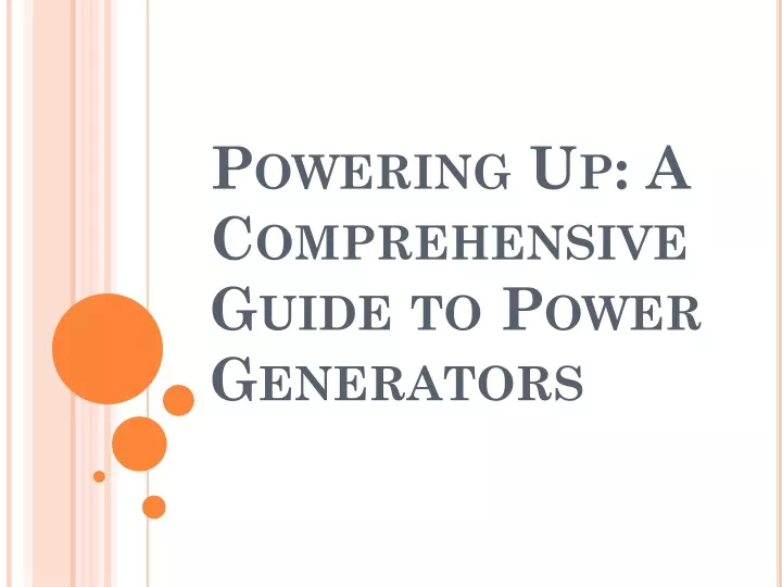 powering up a comprehensive guide to power generators
