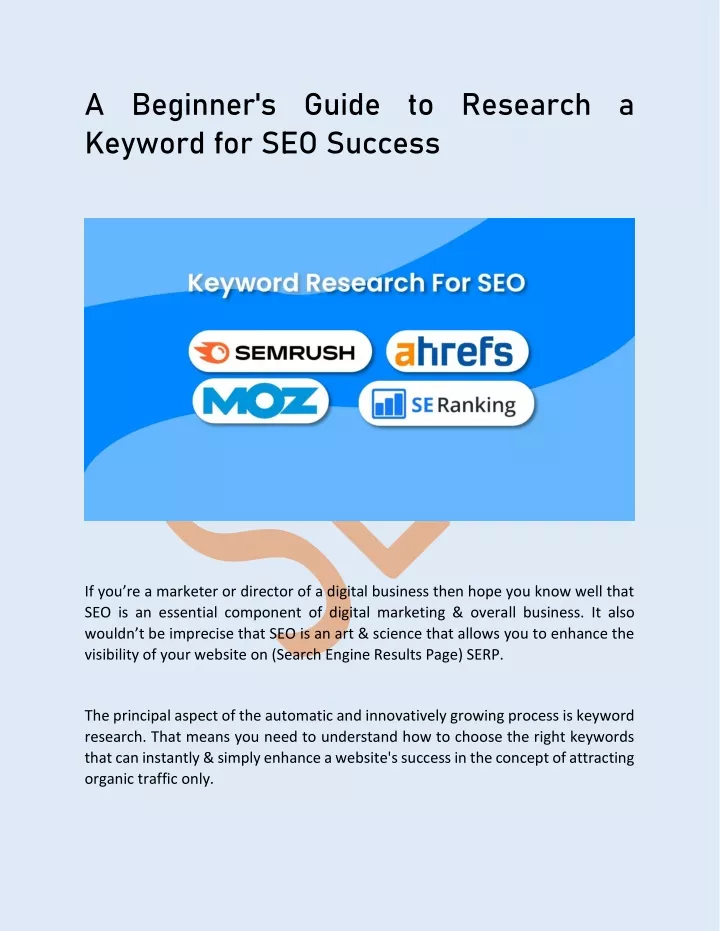 a beginner s guide to research a keyword