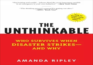 EPUB DOWNLOAD The Unthinkable: Who Survives When Disaster Strikes - and Why