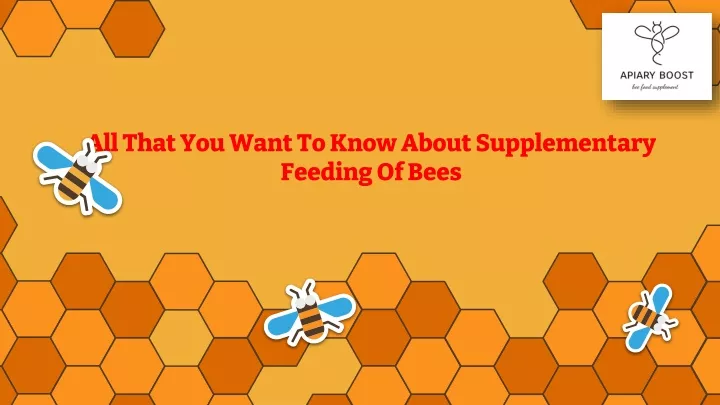 all that you want to know about supplementary feeding of bees
