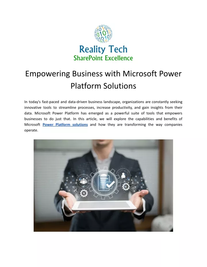 empowering business with microsoft power platform