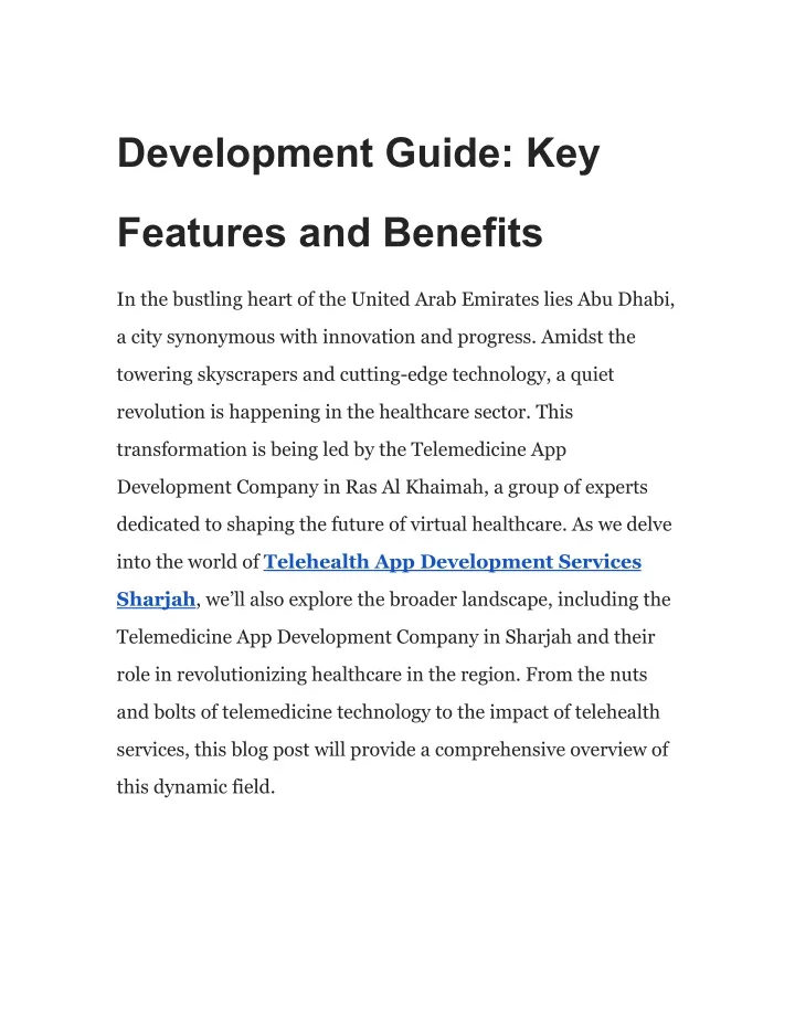 development guide key