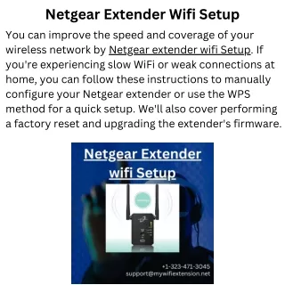 Netgear Extender Wifi Setup