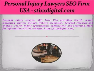 Personal Injury Lawyers SEO Firm USA - stixxdigital.com