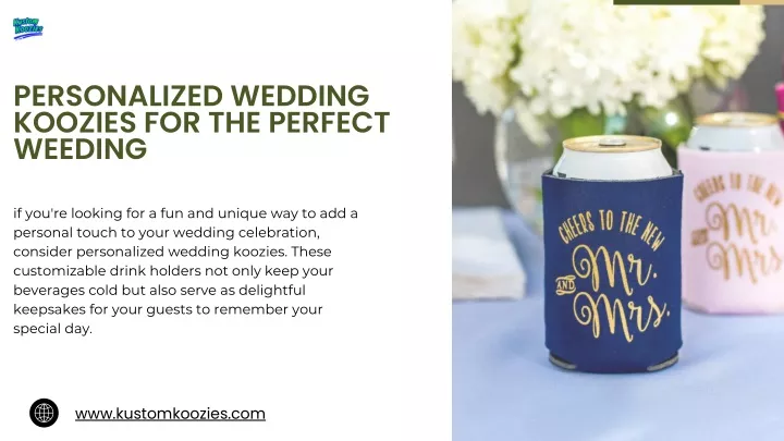 personalized wedding koozies for the perfect