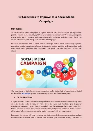 10 guidelines to improve your social media