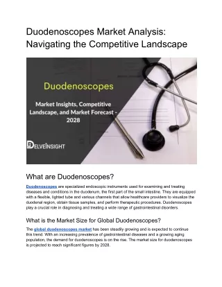 duodenoscopes market analysis navigating