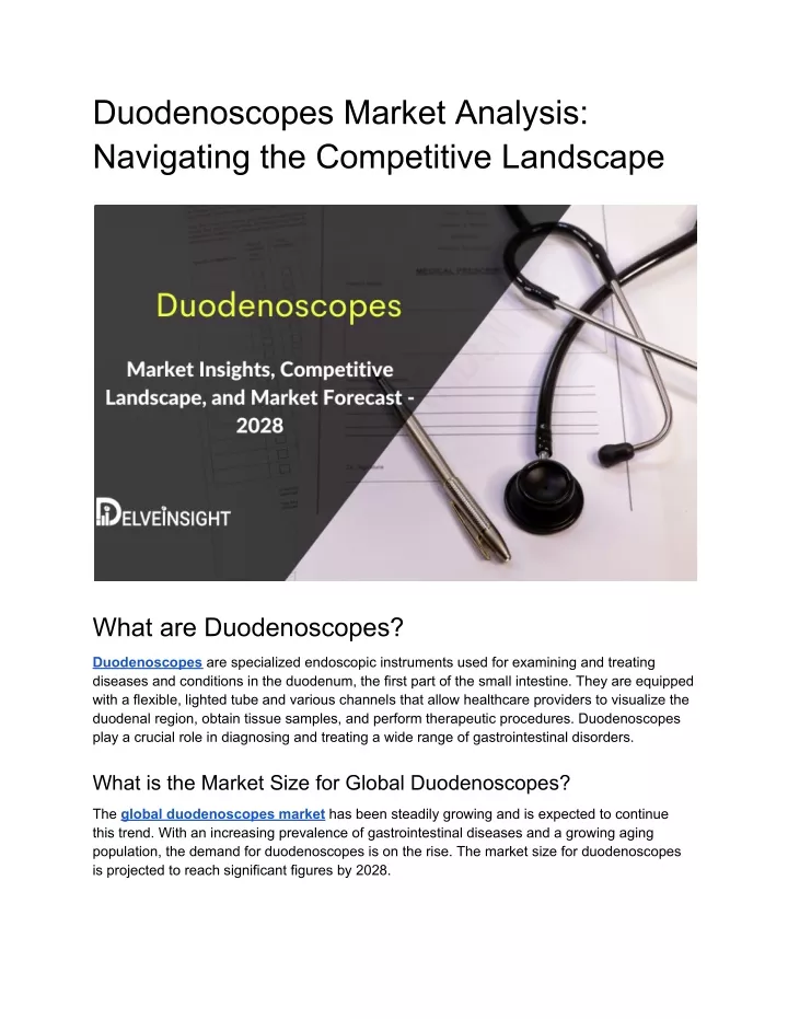 duodenoscopes market analysis navigating