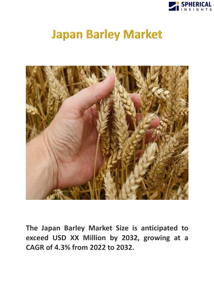 the japan barley market size is anticipated