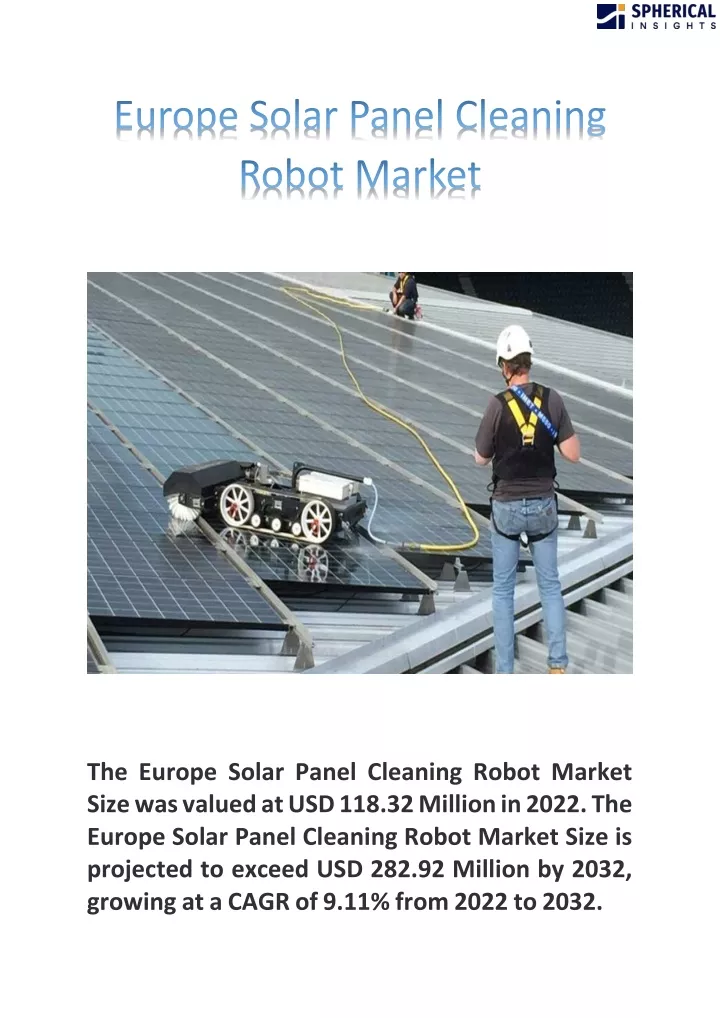 europe solar panel cleaning robot market