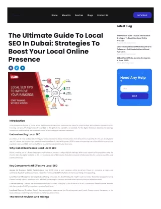 The Ultimate Guide to Local SEO in Dubai Strategies to Boost Your Local Online Presence