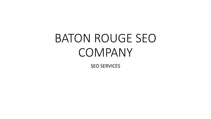 baton rouge seo company