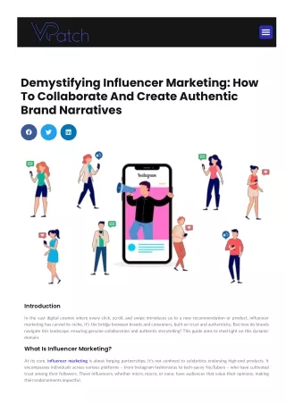 Demystifying Influencer Marketing How to Collaborate and Create Authentic Brand Narratives