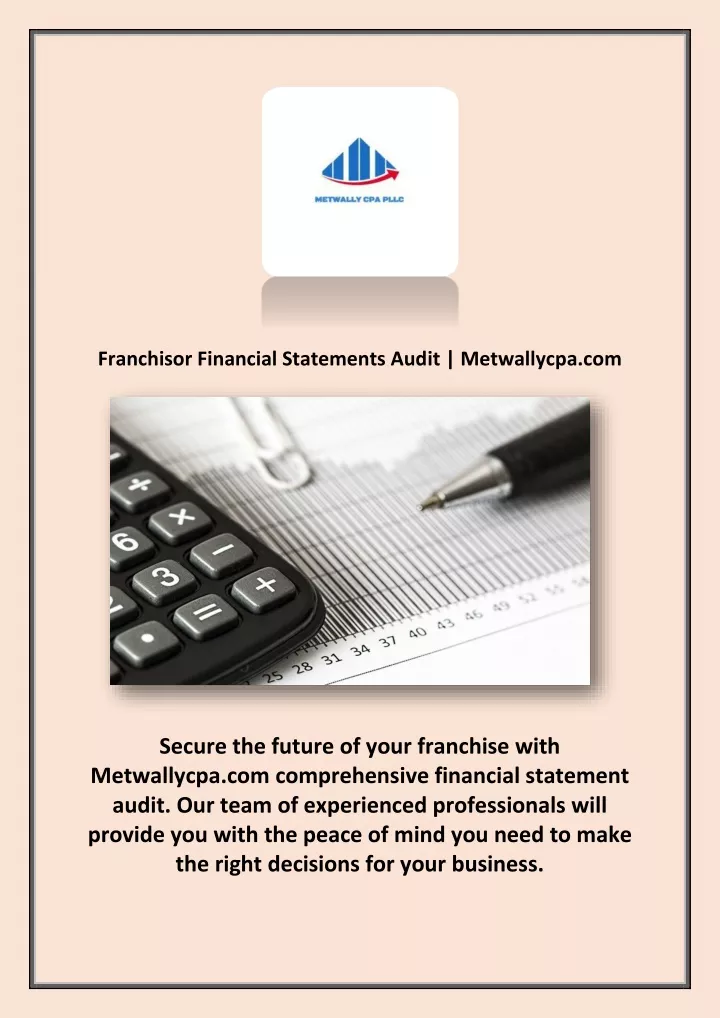 franchisor financial statements audit metwallycpa
