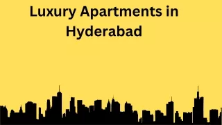 Luxury Apartments in Hyderabad