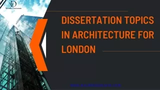 dissertation topics in architecture for london
