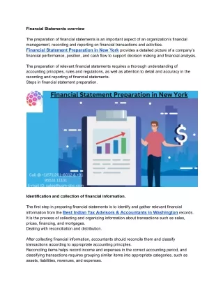 financial statements overview