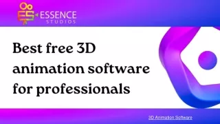 3D Animation Software For Beginners