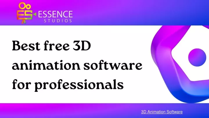 3d animation software