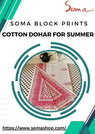 Unwind with Soma Shop's Cotton Dohars for Summer