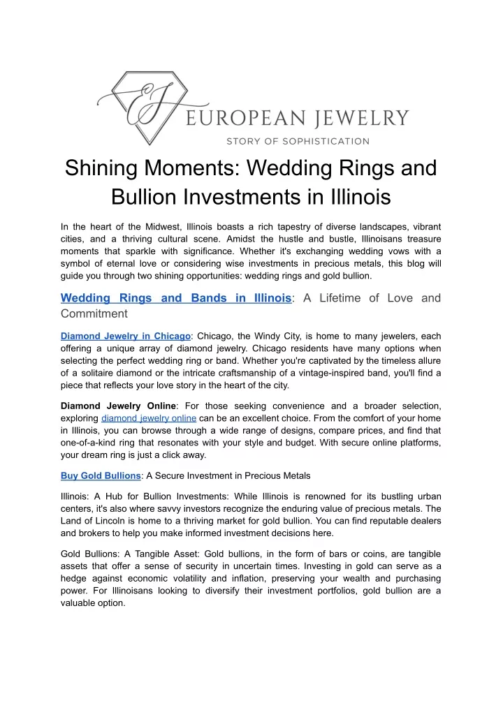 shining moments wedding rings and bullion