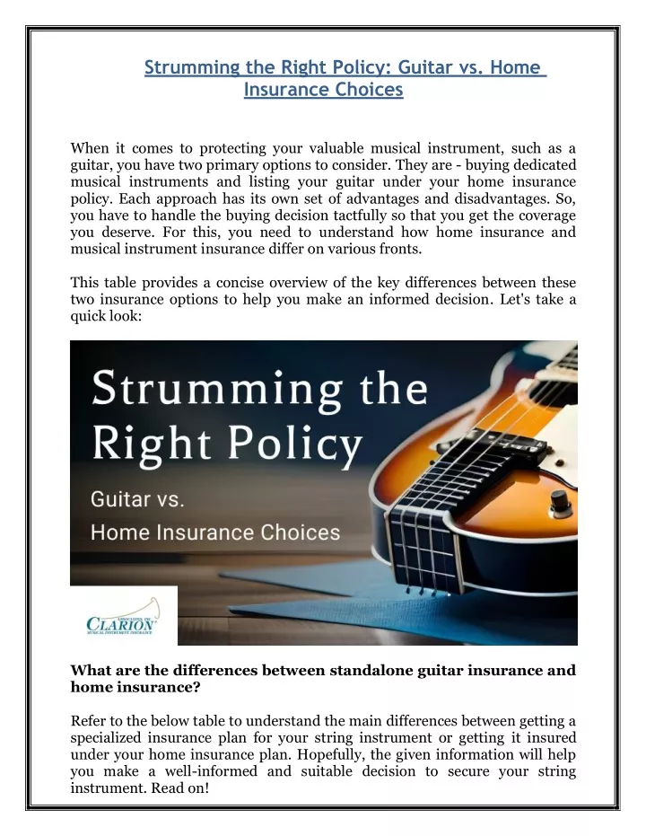 strumming the right policy guitar vs home