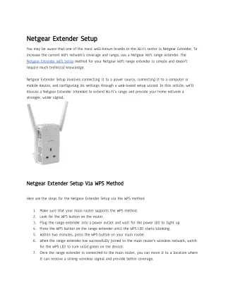 Netgear Extender Setup (1)