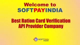 Softpay Ration Card Verification API Provider Company in India