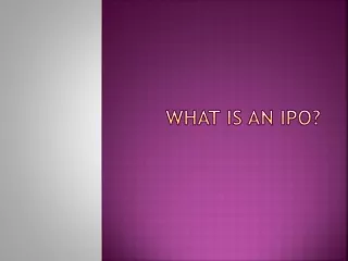 What is an IPO