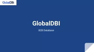 GlobalDBI-B2B Database