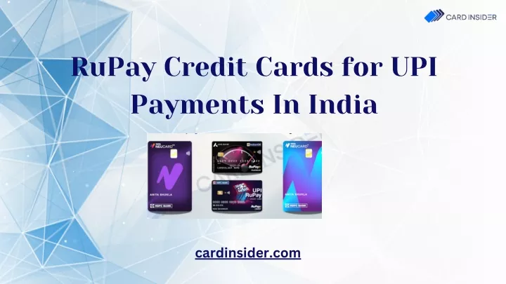 rupay credit cards for upi payments in india