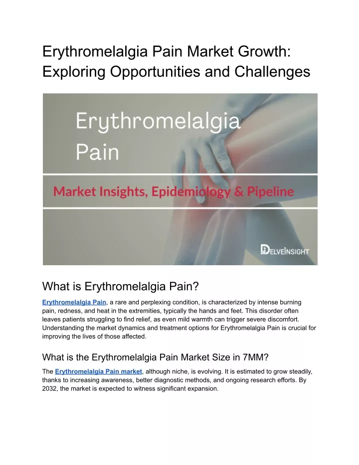 erythromelalgia pain market growth exploring