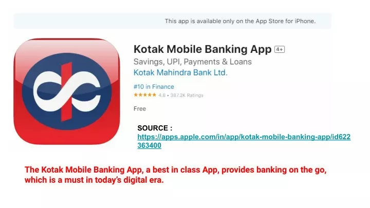 source https apps apple com in app kotak mobile