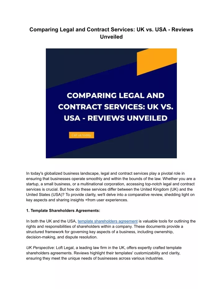 comparing legal and contract services