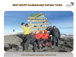 Best Mount Kilimanjaro Safari Tours at Kimgoni-tanzania-safaris.com