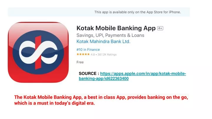 source https apps apple com in app kotak mobile